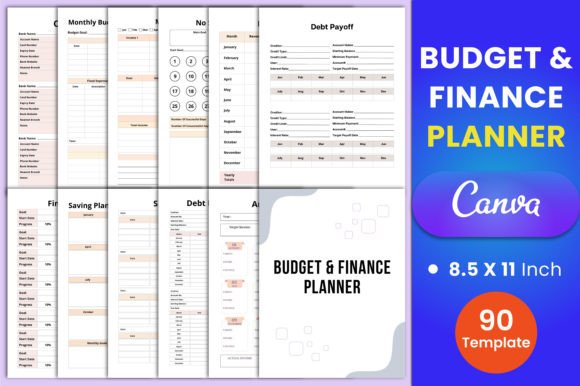 Download Budget &amp; Finance Planner Canva Template - Finance Collection