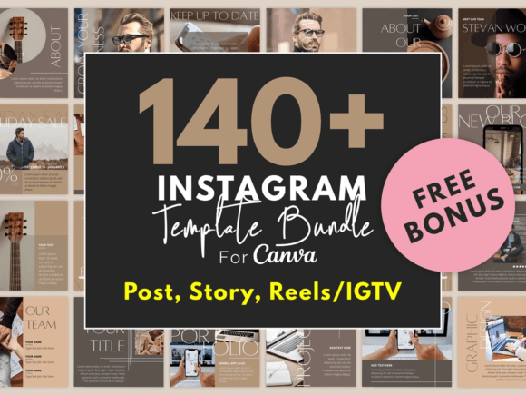 Download 140 Instagram Boost Bundle Canva Bundle - Instagram Collection
