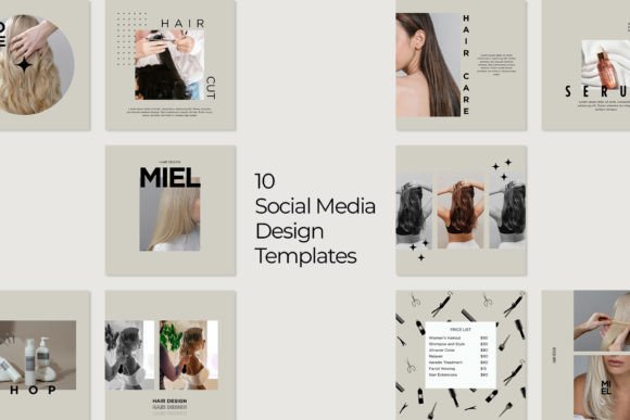 Download Beige Hair Salon Instagram Post Template - Instagram Collection