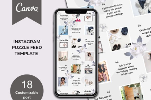 Download PUZZLE INSTAGRAM FEED 18 FEED SOFT WHITE - Instagram Collection