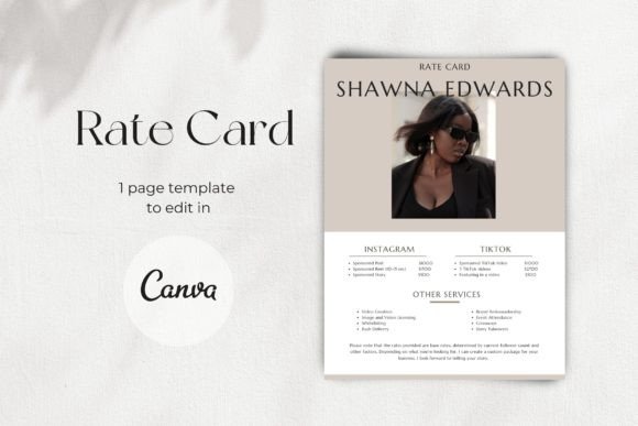 Download Rate Card Instagram &amp; TikTok Template - Instagram Collection