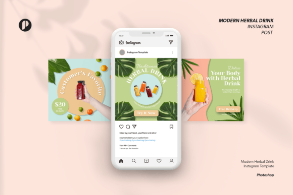 Download Herbal Drink Promotion Instagram Post - Instagram Collection