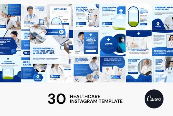 Download Healthcare Instagram Canva Templates - Instagram Collection