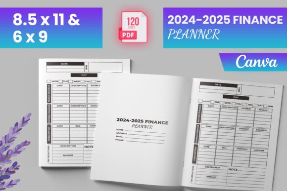 Download 2024-2025 Finance Planner Canva (KDP) - Finance Collection