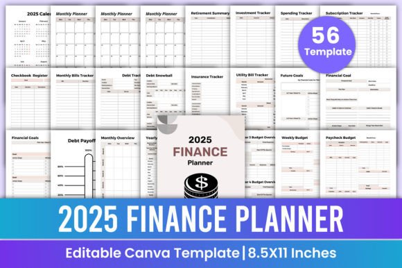 Download 2025 Finance Planner Canva Template - Finance Collection