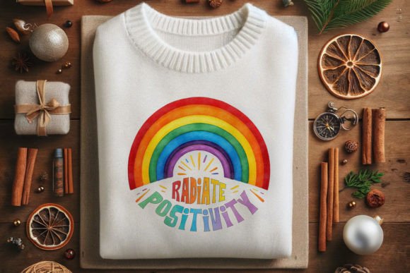Download Radiate Positivity Rainbow Art - Premium Resources