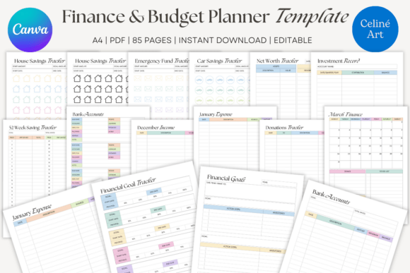 Download Finance &amp; Budget Planner Canva Template - Finance Collection