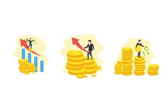 Download Finance Money Agency Flat Bundle Design - Finance Collection