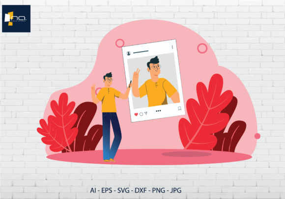 Download Flat Illustration Instagram Photo Posts - Instagram Collection