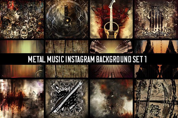 Download 12 Metal Music Instagram Backgrounds Set - Instagram Collection