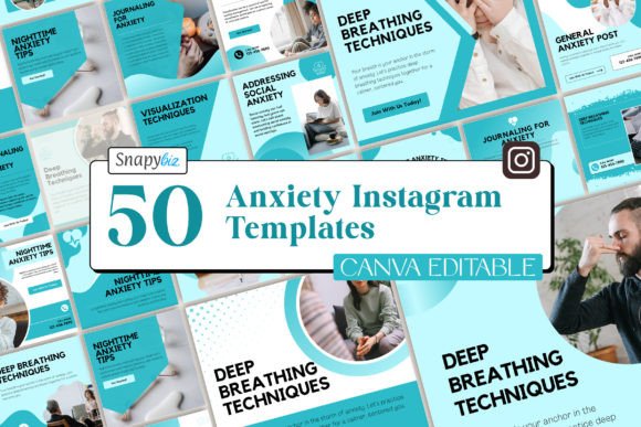 Download Anxiety Instagram Canva Templates - Instagram Collection