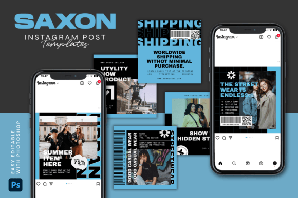Download SAXON - Instagram Post Template - Instagram Collection
