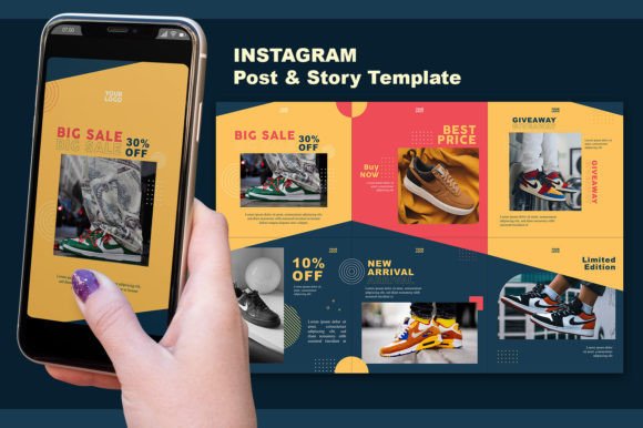 Download Instagram Post Template Streetwear Shoes - Instagram Collection